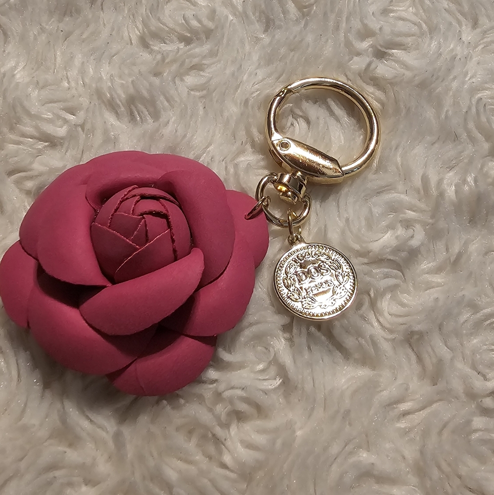 Hot Pink Camila Rose Keychain Purse Charm NWOT